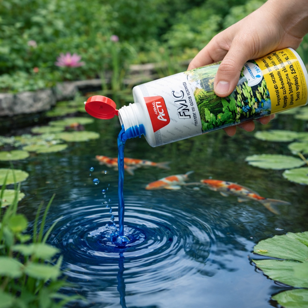 AQUAEL ACTI POND FMC preparat do odkażania wody w oczku wodnym 500ml.jpg